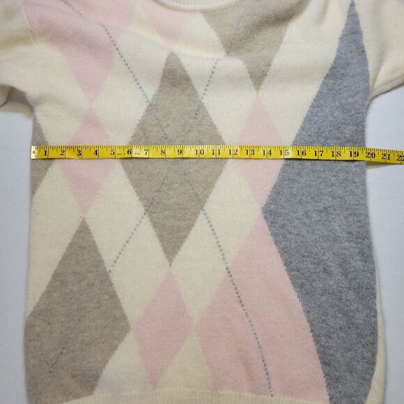 Diversity Vintage Women's Argyle Turtleneck Sweater Lambswool Angora - Picture 11 of 12
